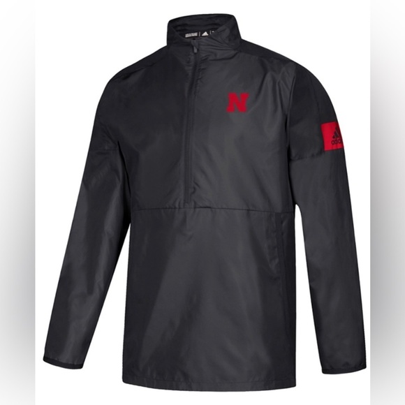 Adidas Black Official 2019 Nebraska Coach's Sideline Quarter-zip Size Medium NWT - Picture 1 of 11
